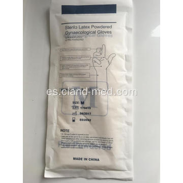 Guantes ginecológicos médicos desechables de látex estéril